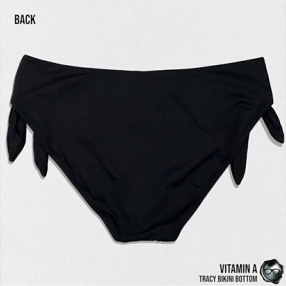 VITAMIN A SWIM TRACY FULL COVERAGE BIKINI BOTTOM IN BLACK ECOLUX SIZE XL NEW NWT - Picture 12 of 12